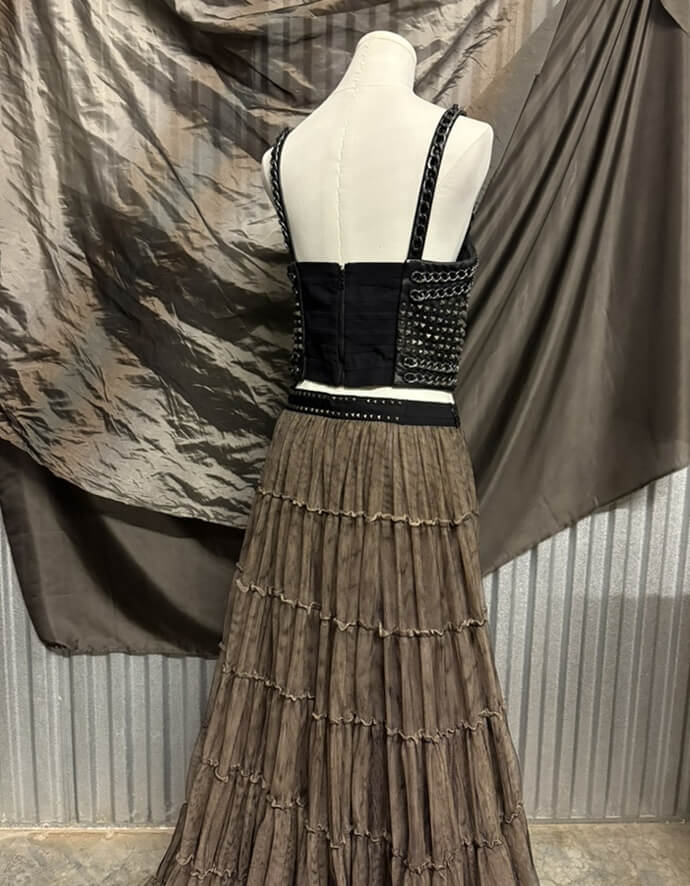 Alice & Olivia Leather Top and Tulle Skirt Set - Image 2