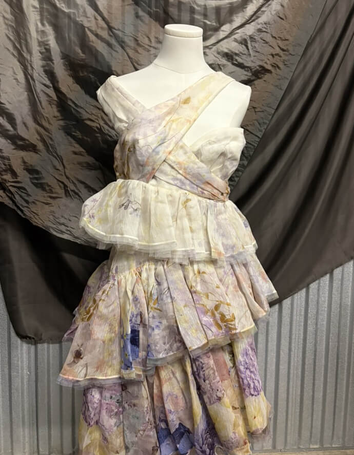 Zimmermann Silk Asymmetric Tiered Dress